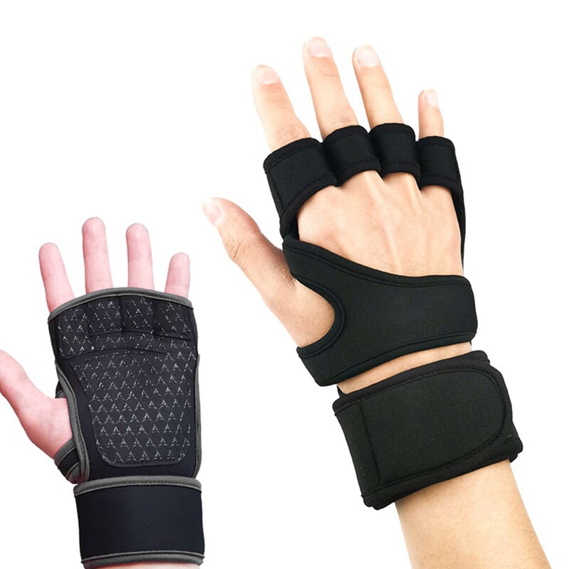 Gym Gewichtheffen Handschoenen Fitness Half Vinger Handschoenen Crossfit Workout Antislip Fietsen Yoga Krachttraining Polssteun