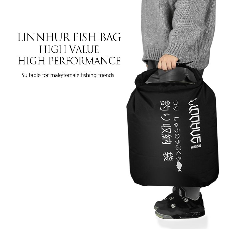 Linnhue Vissen Emmer Water 23/28/43L Outdoor Opvouwbare Draagbare Vis Emmer Japan Pa Oxford Doek zwart Handvat Tassen