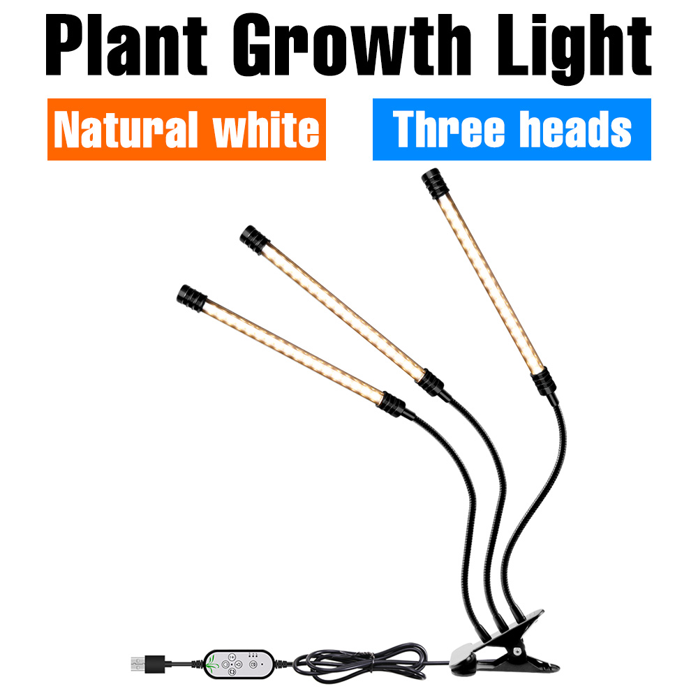 USB Plant Grow Light Full Spectrum Grow Lamp Led Phyto Lamp 4 Heads Phytolamp For Plants Seedlings Flower Home Tent Led Lights: 3 Heads USB Port