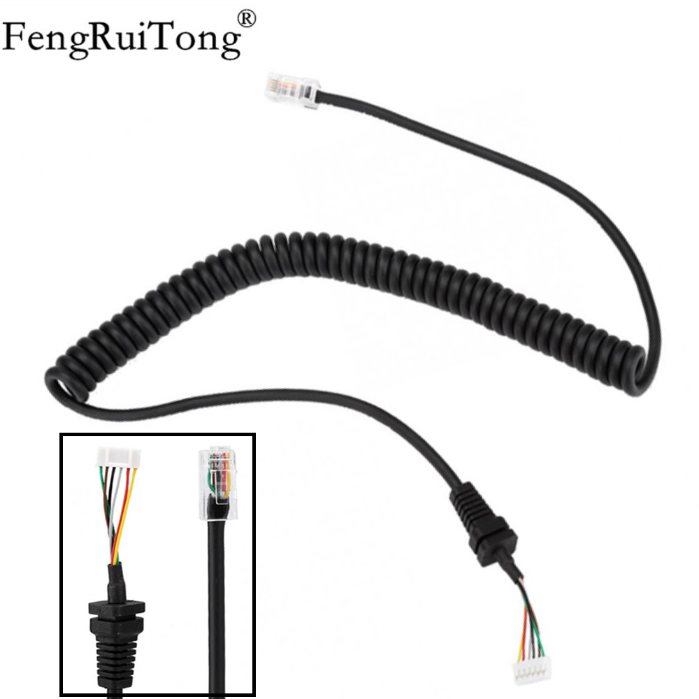 Auto Hand Speaker Microfoon Vervanging Mic Kabels Cord Draad Voor Yaesu MH-48A Voor Auto Radio Talkie Walkie Telefoonlijn Voorjaar