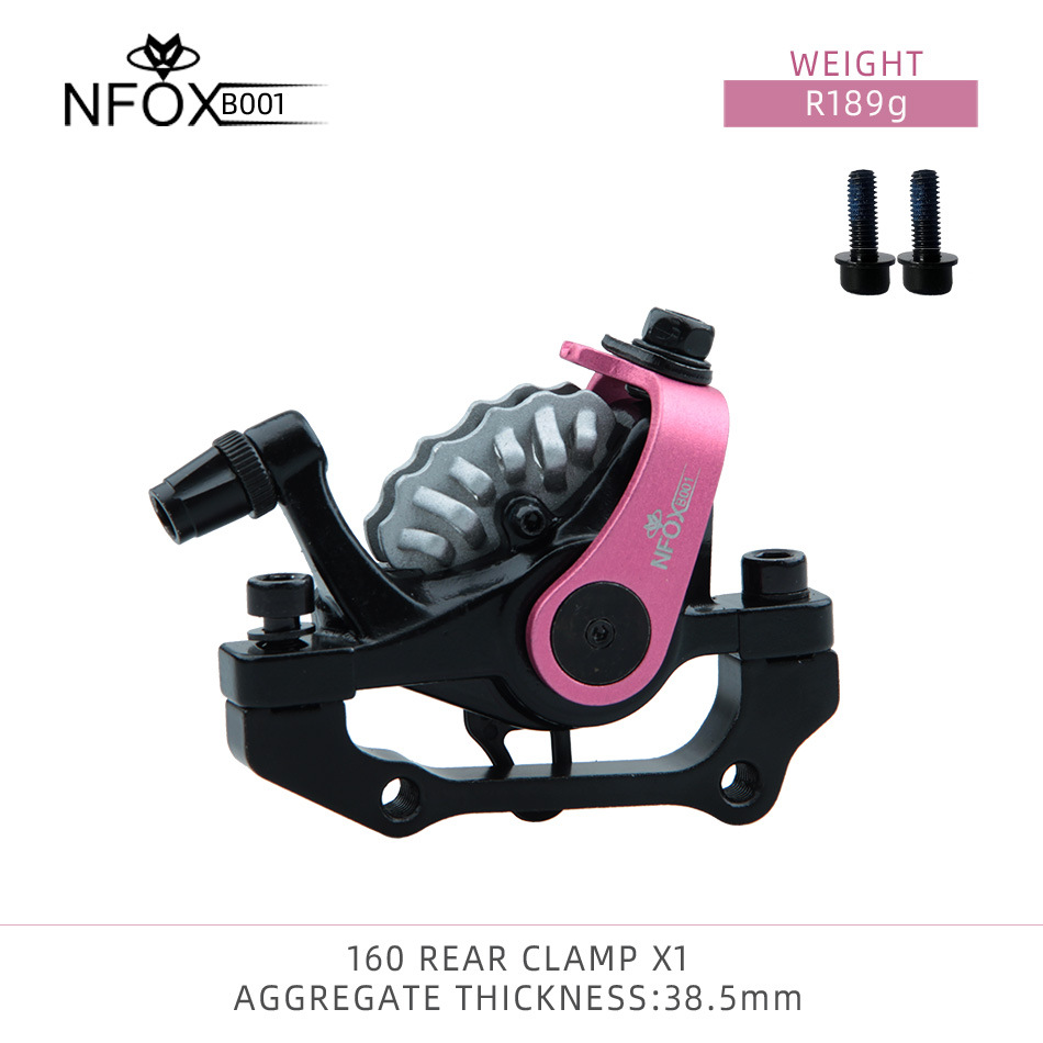 Bicycle Mechanical Disc Brake Heat Dissipation Aluminum Alloy Double Piston Caliper Electric Bicycle Bilateral Brakes: Navy Blue