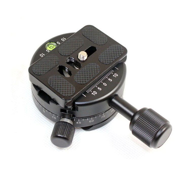 360 degree Panorama Tripod head Quick Release plate Clamp With Quick Release Mounting Plate and 1/4 screw For DSLR Camera