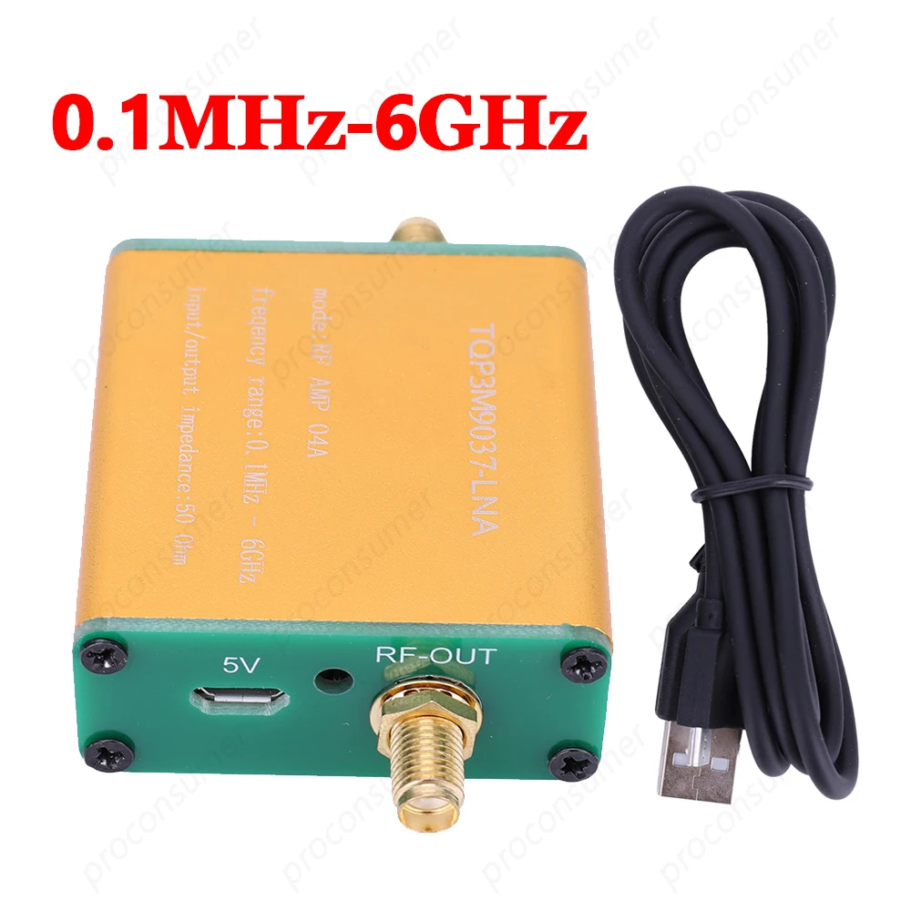 0.1MHz‑6GHz Full Band Low Noise Amplifier 20dB Amplifier Module Wide Frequency Range High Gain LNA RF Power Preamplifier