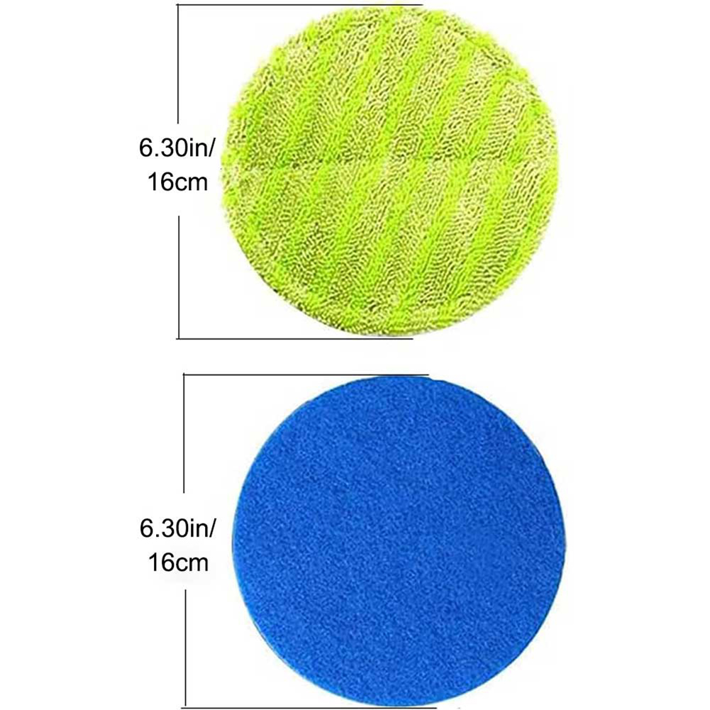 4Pcs Microfiber Mop Pads Electric Cordless Rechargeable Powered Floor Cleaner Scrubber Mop Pads Reusable Washable Pads