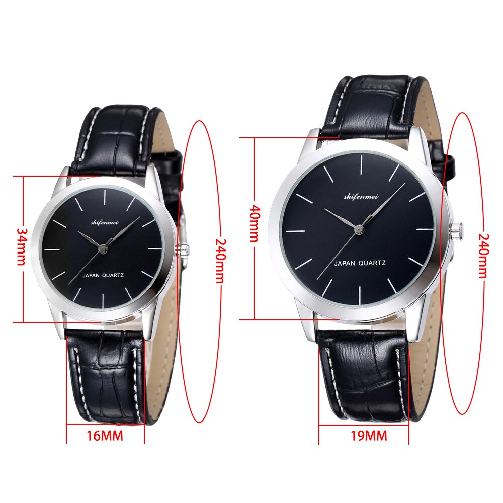 Shifenmei Paar Horloge Heren Horloge Eenvoudige Luxe Quartz Horloge Vrouwen Klok Voor Man Vrouw Waterdicht Liefhebbers Horloge