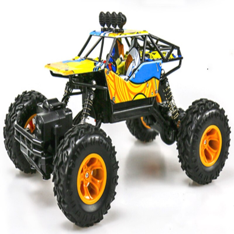 Agnicy Graffiti Klimmen Auto 1:16 Off-Road Voertuig Legering Klimmen Mountain Bigfoot Afstandsbediening Auto Model Kinderen Crossmotor: Yellow