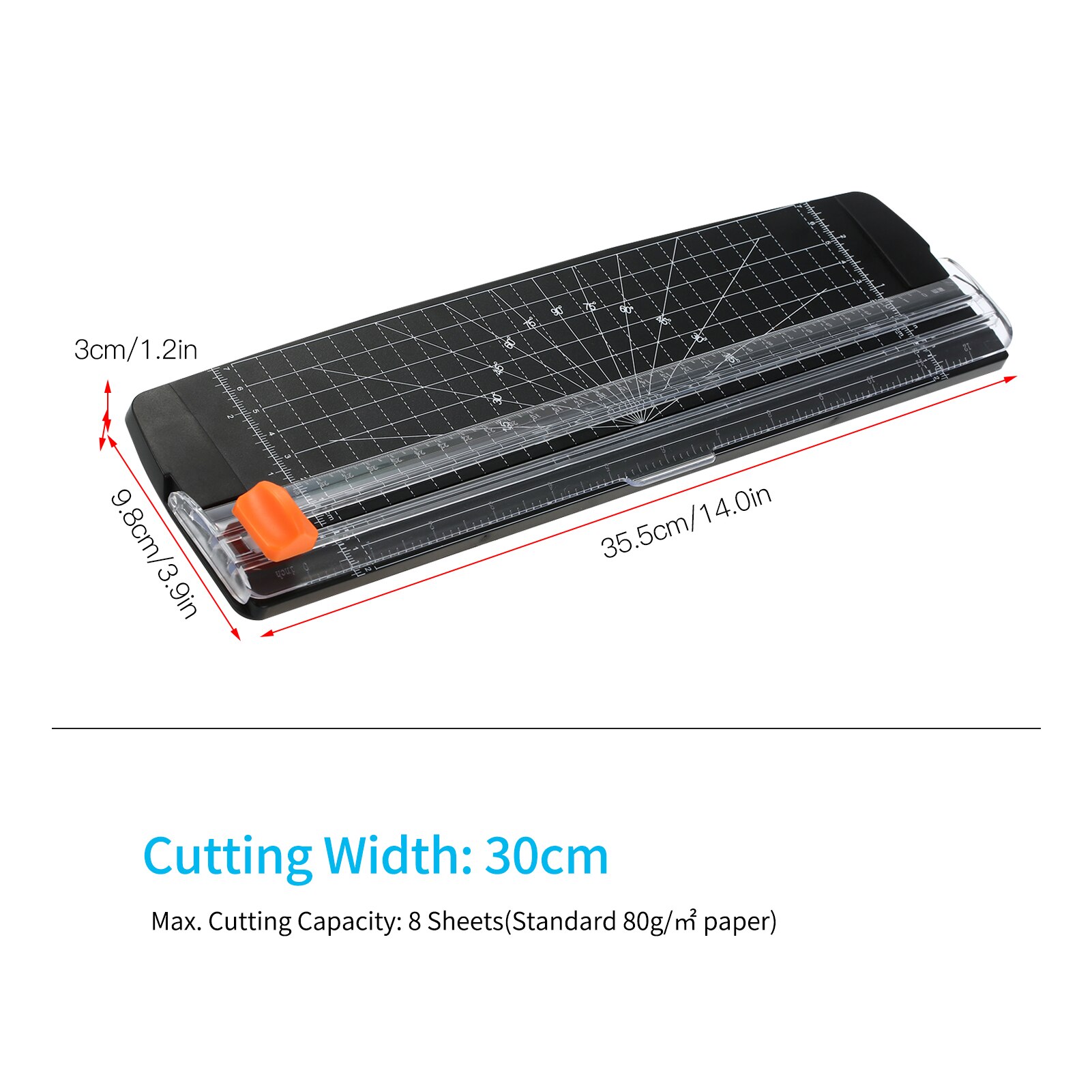 Aibecy Portable Paper Trimmer A4 Size Paper Cutter Cutting Machine 12 Inch Cutting Width for Craft Paper Photo Laminated Paper