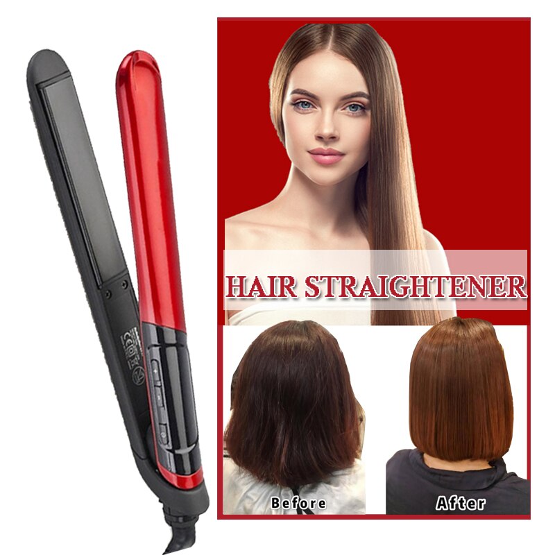 Flat Iron Hair Straightener S9600 Keratin Therapy Lon Hair Straightening Iron With Digital High 450F Temperature