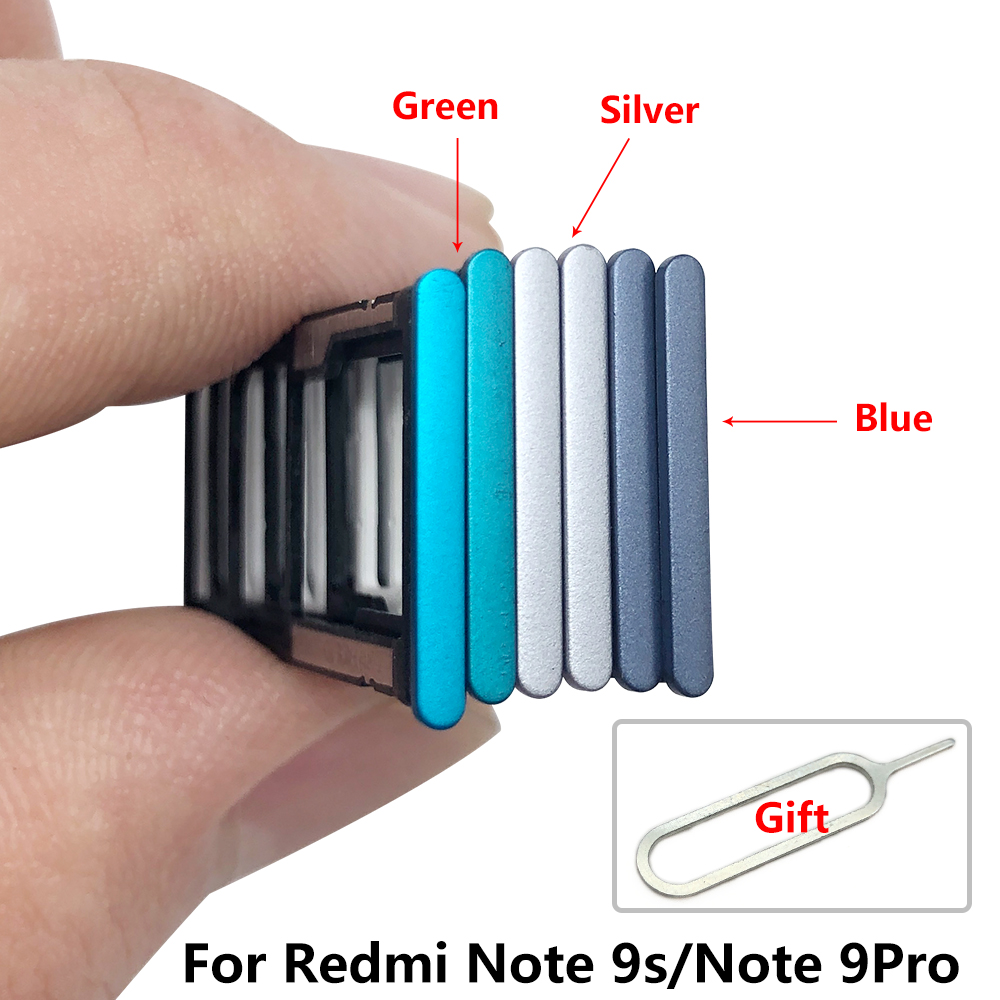 Nueva bandeja Sim para Xiaomi Redmi Nota 9 soporte para tarjeta Sim bandeja de recambio de soporte de ranura partes para Xiaomi Redmi Nota 9 S Nota 9 Pro