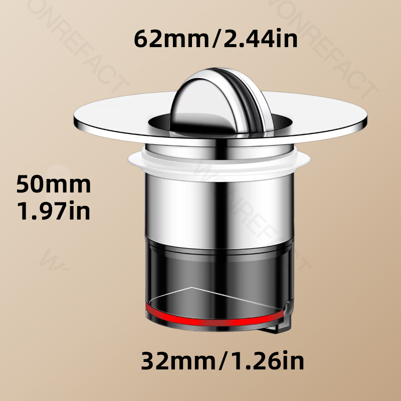 Stainless Steels Basins Plug Anti Odor Basin Drain Stopper Deodorant Core Removable Sewer Floor Drain Strainer