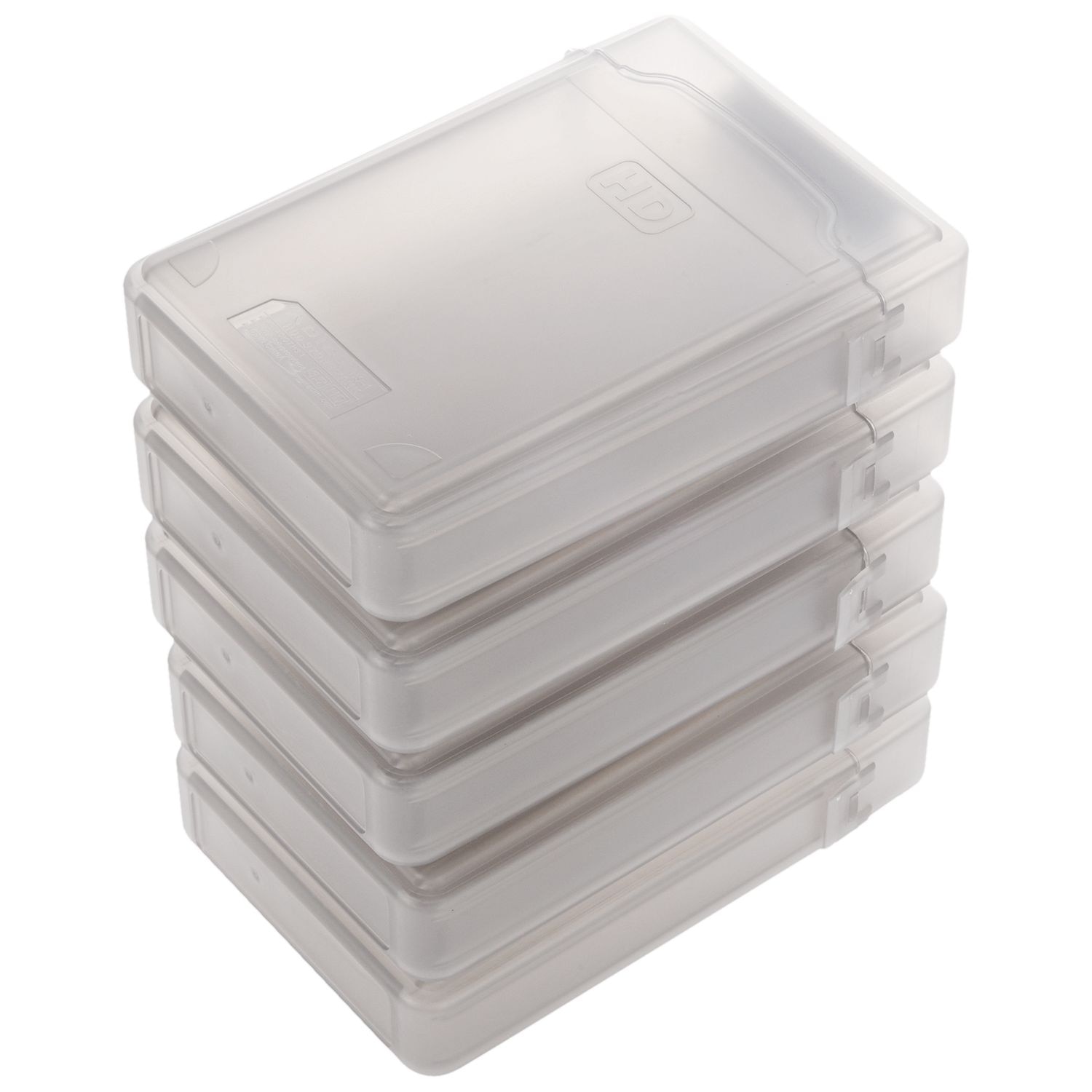 Carcasa de plástico para disco duro IDE SATA HDD, caja de almacenamiento de 3,5 &quot;, 5 unidades