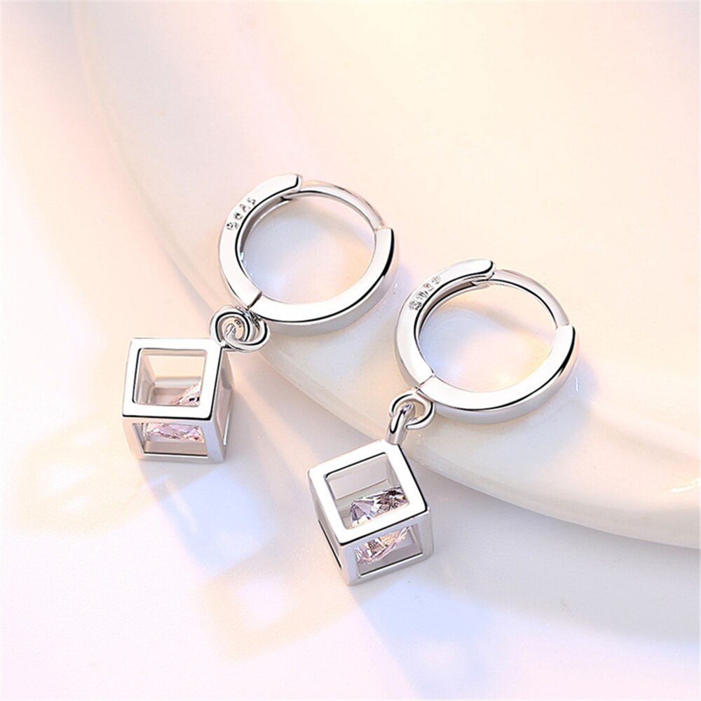 NEHZY 925 sterling silber schmuck frau Damen Cube Liebe Fenster Guifang Oxidiert Zirkon Concise Mädchen Nette