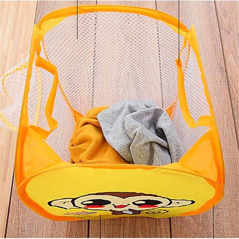 Vouwen Mesh Wassen Wasmand Kinderspeelgoed Diversen Opbergdoos Kleding Organizer: monkey