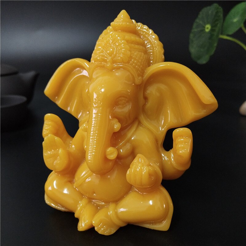 Ganesha statue buddha elefant gud skulptur menneskeskabt jade stenharpiks håndværk hjemmet have urtepotte dekoration buddha statuer
