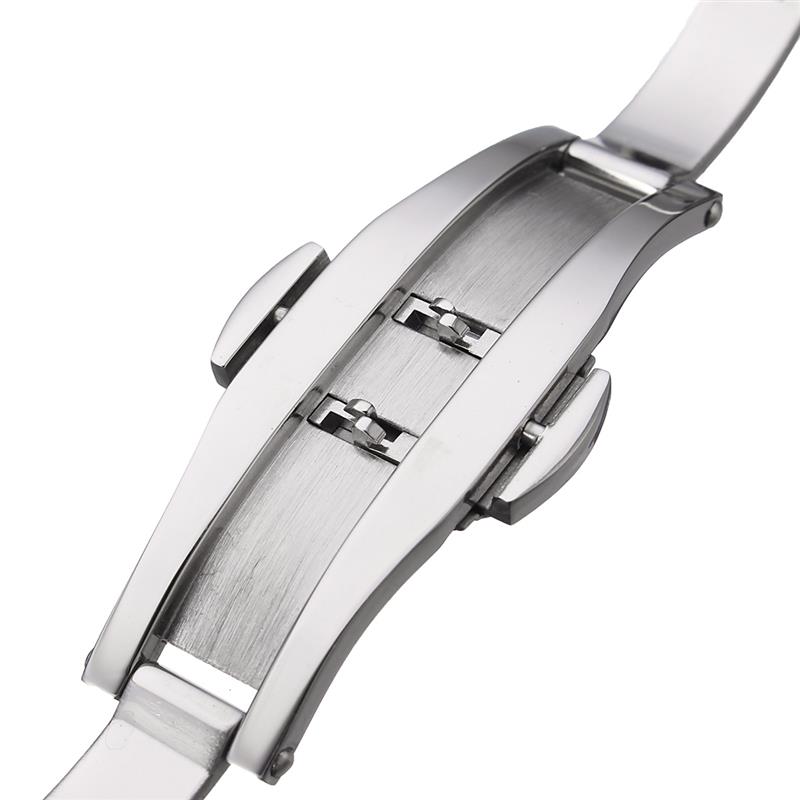 Hebilla plegable para reloj, cierre de presión para correa de reloj de mariposa con doble clic, botón 14/16/18/20/22mm, accesorios para hebillas de reloj