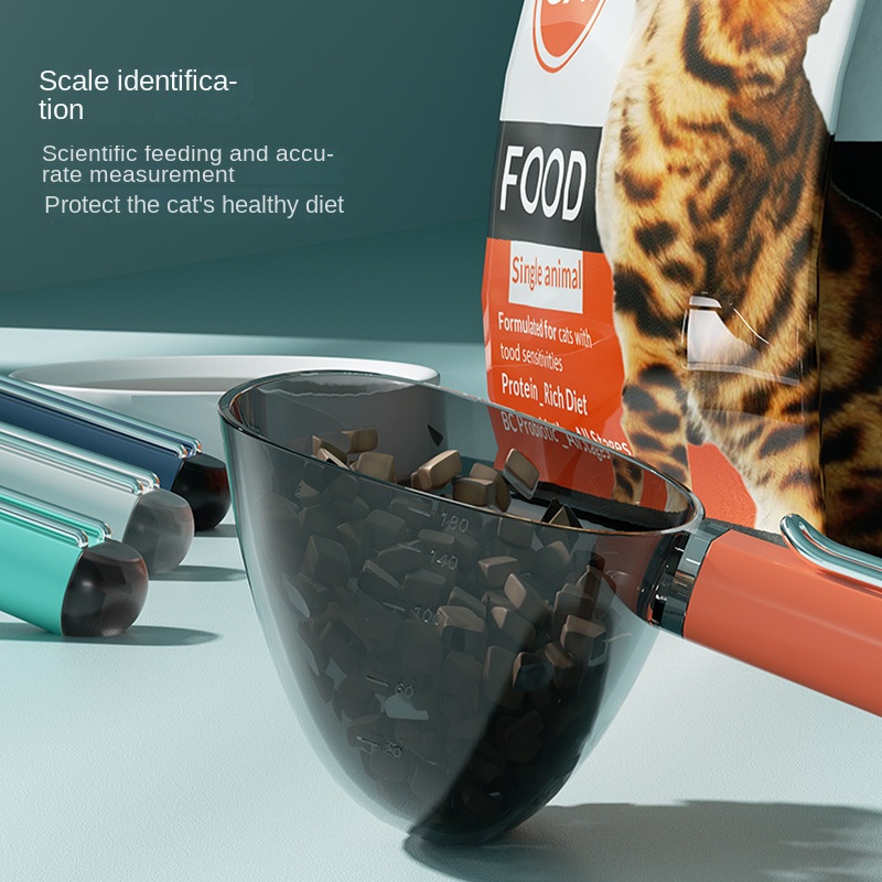 Pet feeding shovel Cat feeding spoon Large capacity thickened cat and dog spoon Plastic shovel Pet feeder