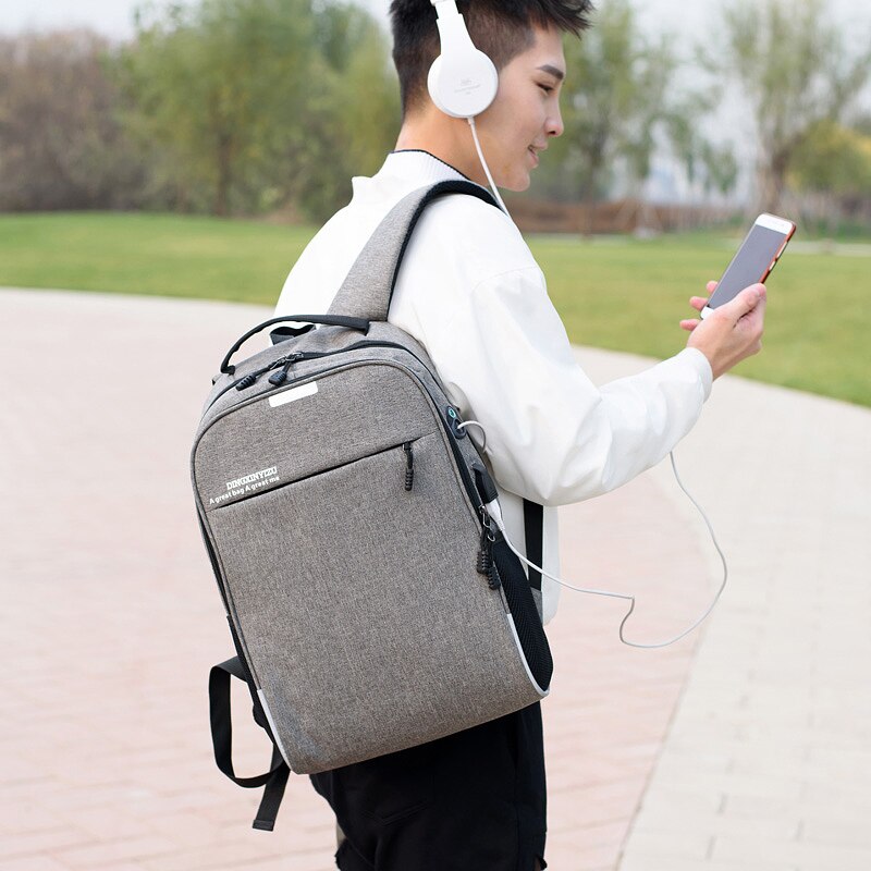 Mode Mannen Rugzak Canvas Grote Capaciteit Rugzak Schooltas Voor Tiener Jongens Opladen Travel Knapzak Mochilas Mannelijke Bagpack
