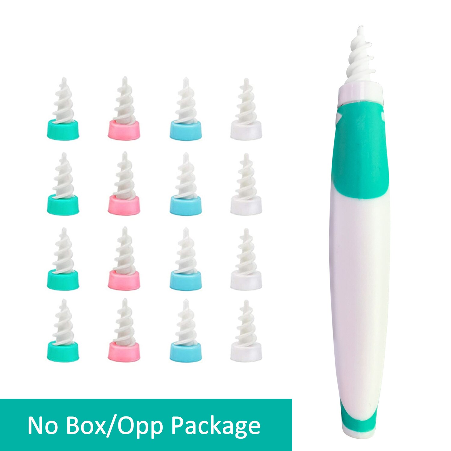 Silikone ørerens voks fjernelse vand med æske blødt spiral øre rengøringsværktøj manuelt ører pick propper plejesæt: Nox boks