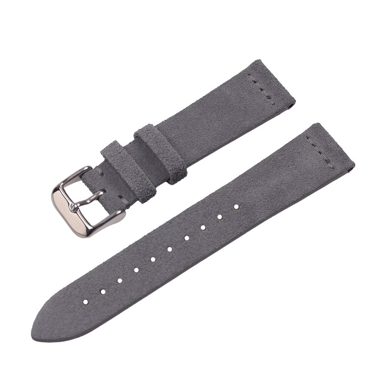 EACHE Suede Watch Leather Band Strap Beige Light&Dark Brown Black Grey Blue Watch Straps 18mm 20mm 22mm: Grey / 22mm