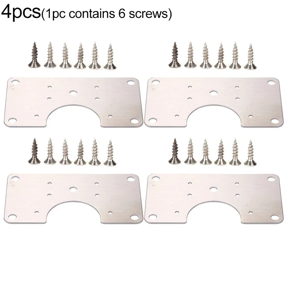 Scharnier Reparatieplaat Kastdeur Scharnier Bevestigingsplaat Deurscharnier Reparatieset Montage Reparatie Zijpanelen Kastdeur Aansluiting: Zilver