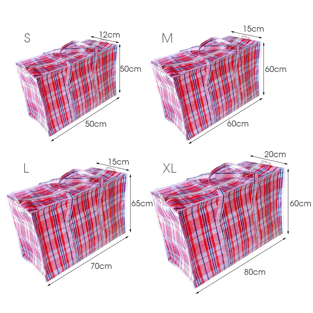 Sacs en plastique portables Jumbo de grande capacité 1 unité, grande fermeture éclair, rangement solide pour linge, support de sac en plastique organisateur de pochettes