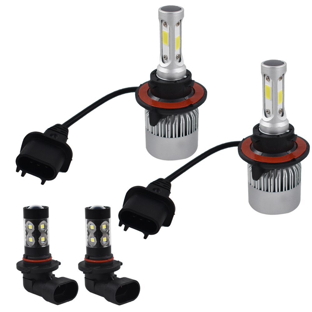 H13 9008 LED Headlight+9145 9140 Fog Lights Combo Pack for 2004 Ford F-150