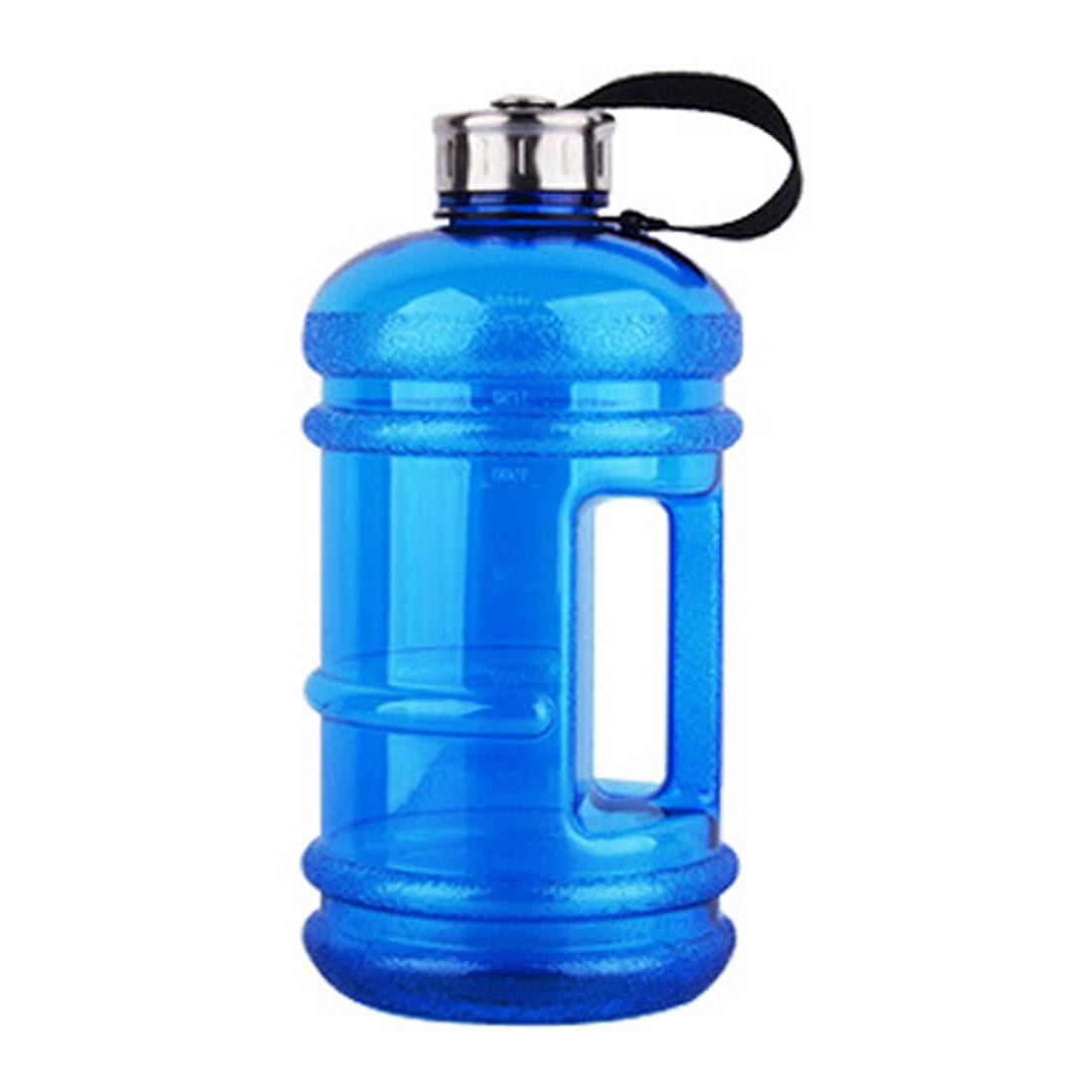 draussen Große Kapazität 2,2 L Wasser Flasche Sport Fitnessstudio Raum Halbe Gallonen Fitness Ausbildung Camping Lauf trainieren Wasser Flasche: Tiefe Blau