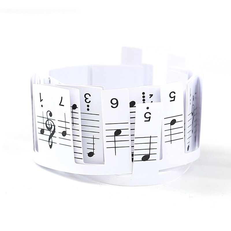 Pegatina de Tono de teclado de Piano grande/vertical/eléctrico, 88/61 teclas, pegatinas de notación de personal Musical, novedad, sin pasta