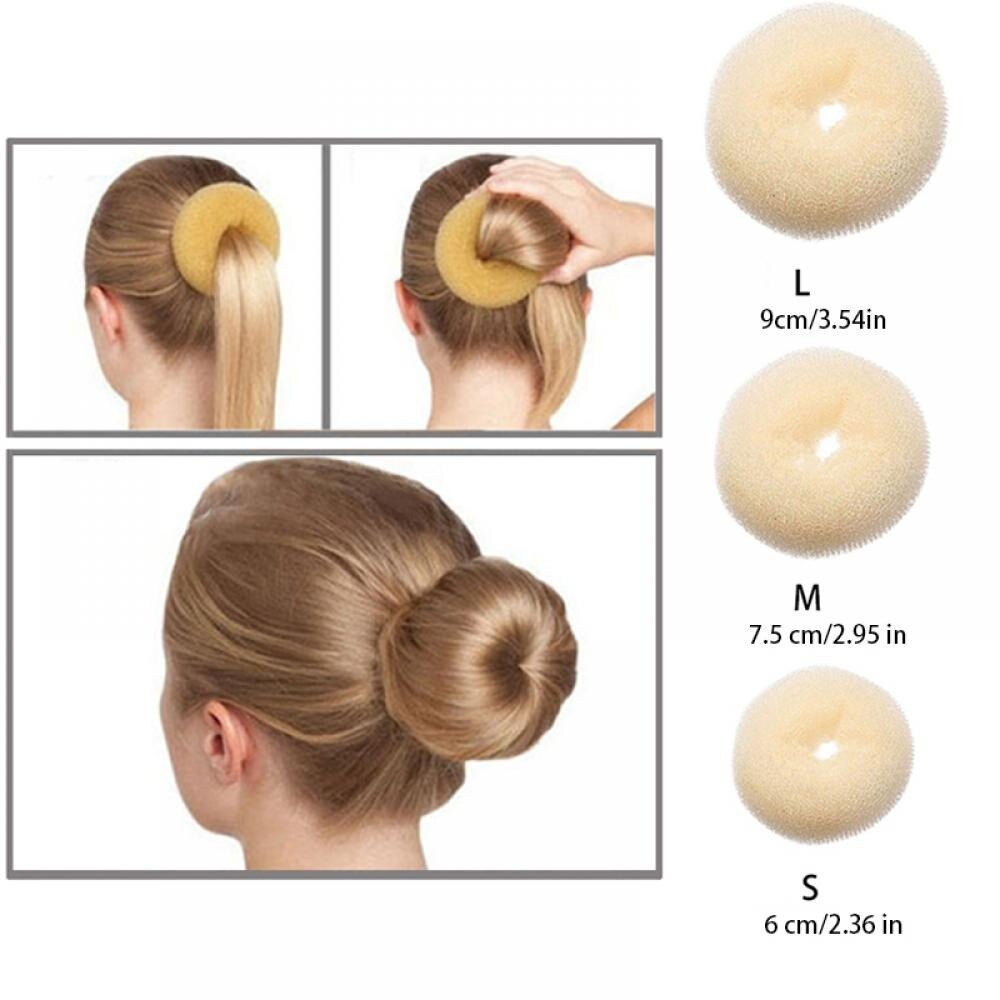 Piastra capelli ciambella capelli panino creatore rullo fai da te magica schiuma elastica spugna strumenti per lo messa in piega dei capelli principessa accessori per capelli S/M/L