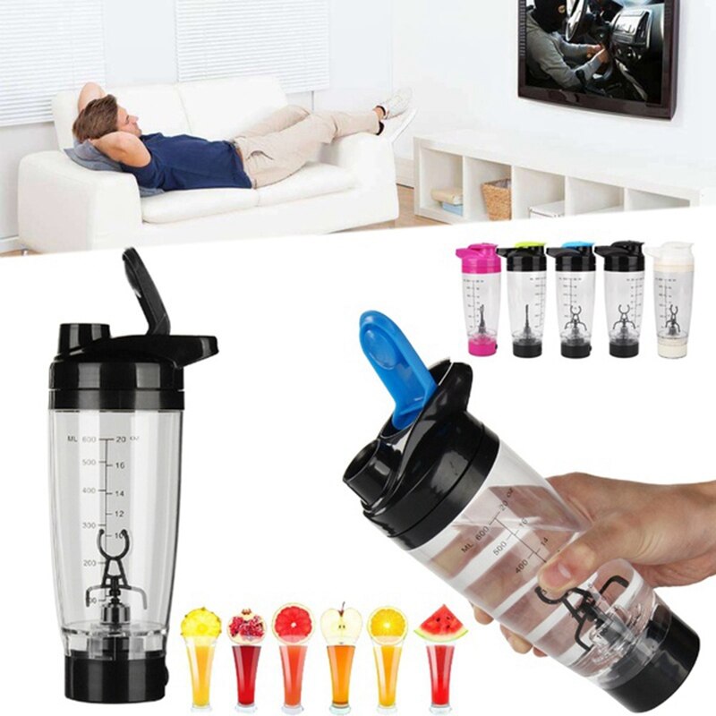 Draagbare Vortex Elektrische Protein Shaker Mixer Fles Afneembare Cup: Default Title