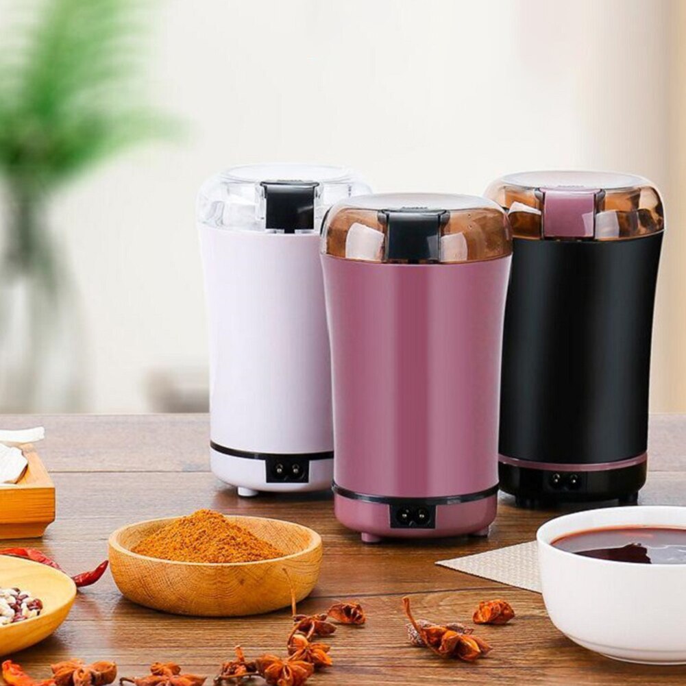 Mini elektrisk kaffekværn rustfrit stål kaffemaskine bønner mølle urter nødder knuser slibemaskine