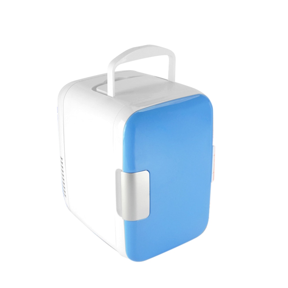 4L Mini Car Fridge Freezer Cooler Warm Use 12V Portable Icebox Travel Refrigerator for Camping Driving Car Refrigerator Blue