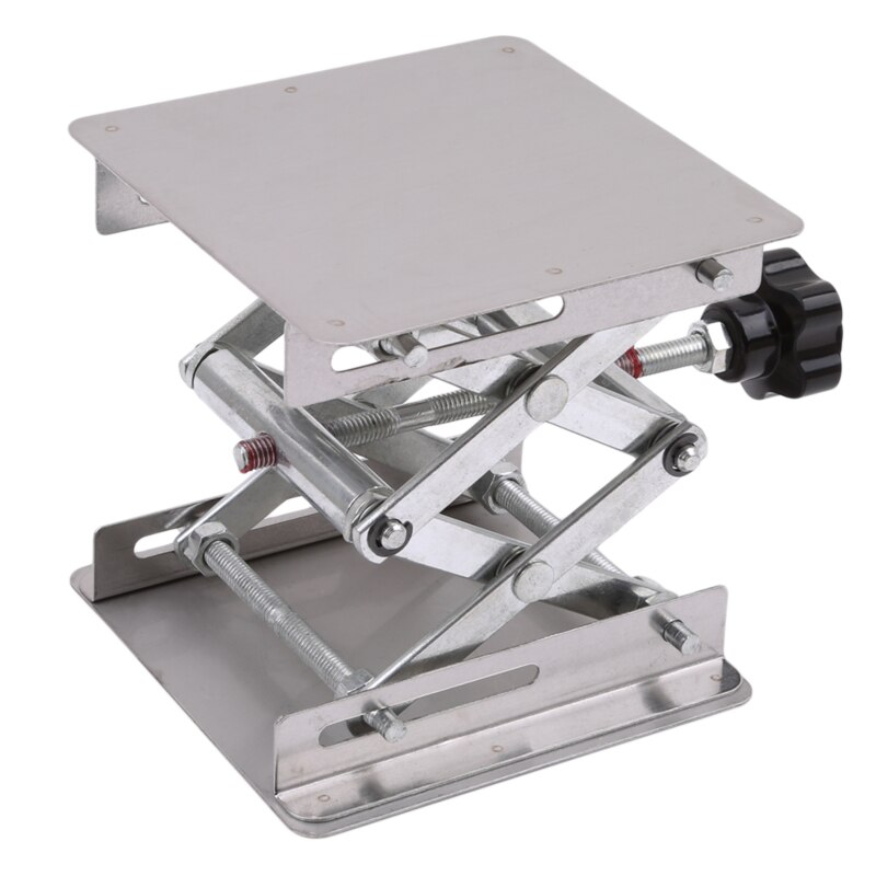 Laboratorium Lifting Platform Stand Rack Schaar Jack Bench Lifter Tafel Lab 100X100Mm Rvs Lifting Platform: Default Title