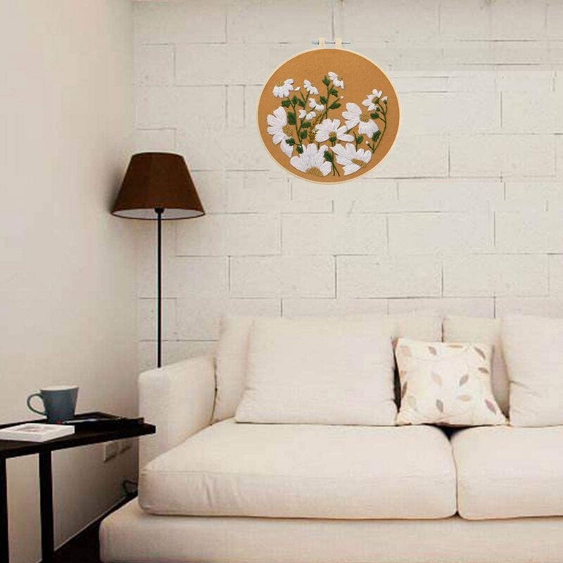 Embroidery Beginner Kit, Embroidery Starter Kit DIY Floral Silk Ribbon Embroidery Beginner Kit Little Chrysanthemum