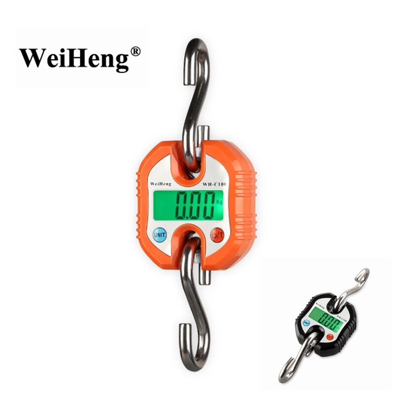 Báscula Digital de grúa de 150kg, 50g, gancho de acero inoxidable portátil, balanzas colgantes, bucle de pescado, pesaje pesado, verde, retroiluminado