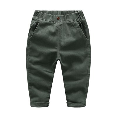 Kinderen Broek Kinderen Lente Herfst Katoenen Broek Kleding Voor Baby Jongens Broek Geweven Solid Casual Blauw Khaqi Groen: suozhi green / 6