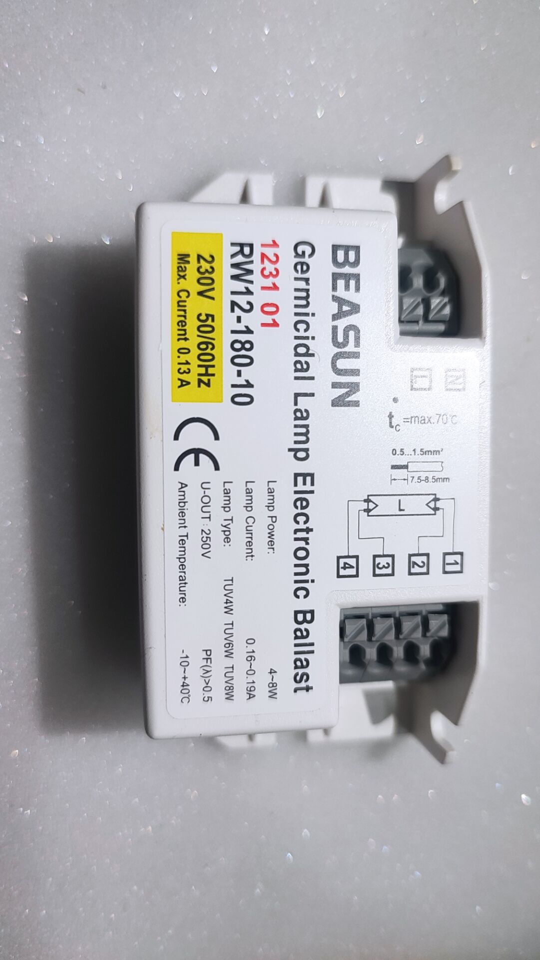 BEASUN RW12-180-10 (220V) 4W 6W 8W UV Lampe Evg
