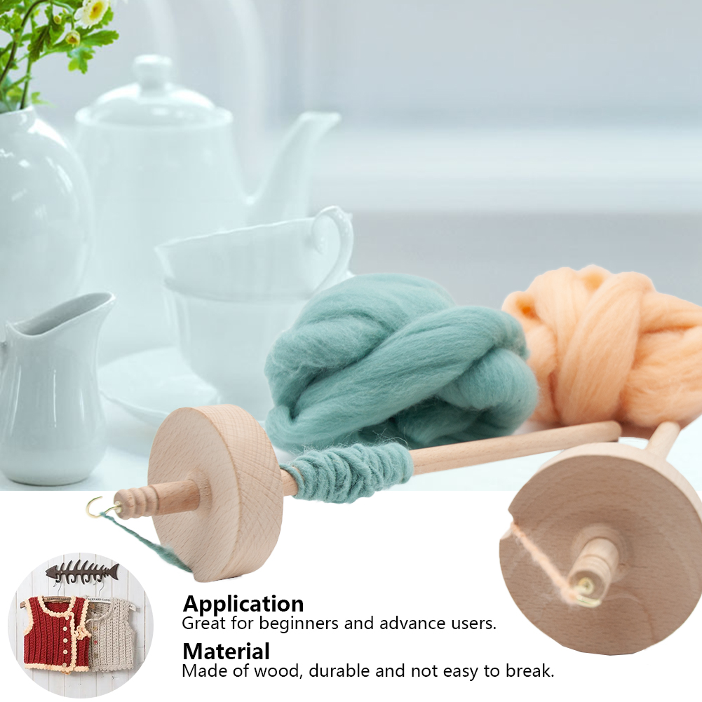 Crafts Multifunction Beginners Home DIY For Spinning Wool Spindle Yarn Tools Sewing Portable Smooth Finish Carved Wooden