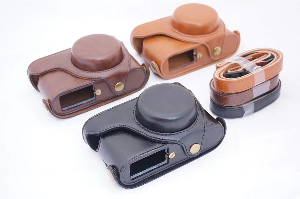 Vintage Video camera tas voor Leica X1 X2 X-1 X-2 digitale camera PU lederen camera tas met riem nemen batterij direct