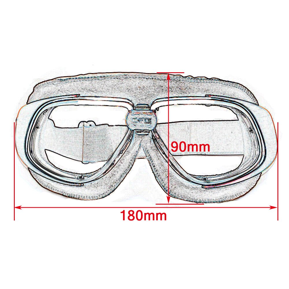 Motocross Vintage Pilot Cruiser Fietsen Fiets Motorcycle Goggles Bril Lederen Brillen Off-Road Voor Helm Pit Drit Fiets