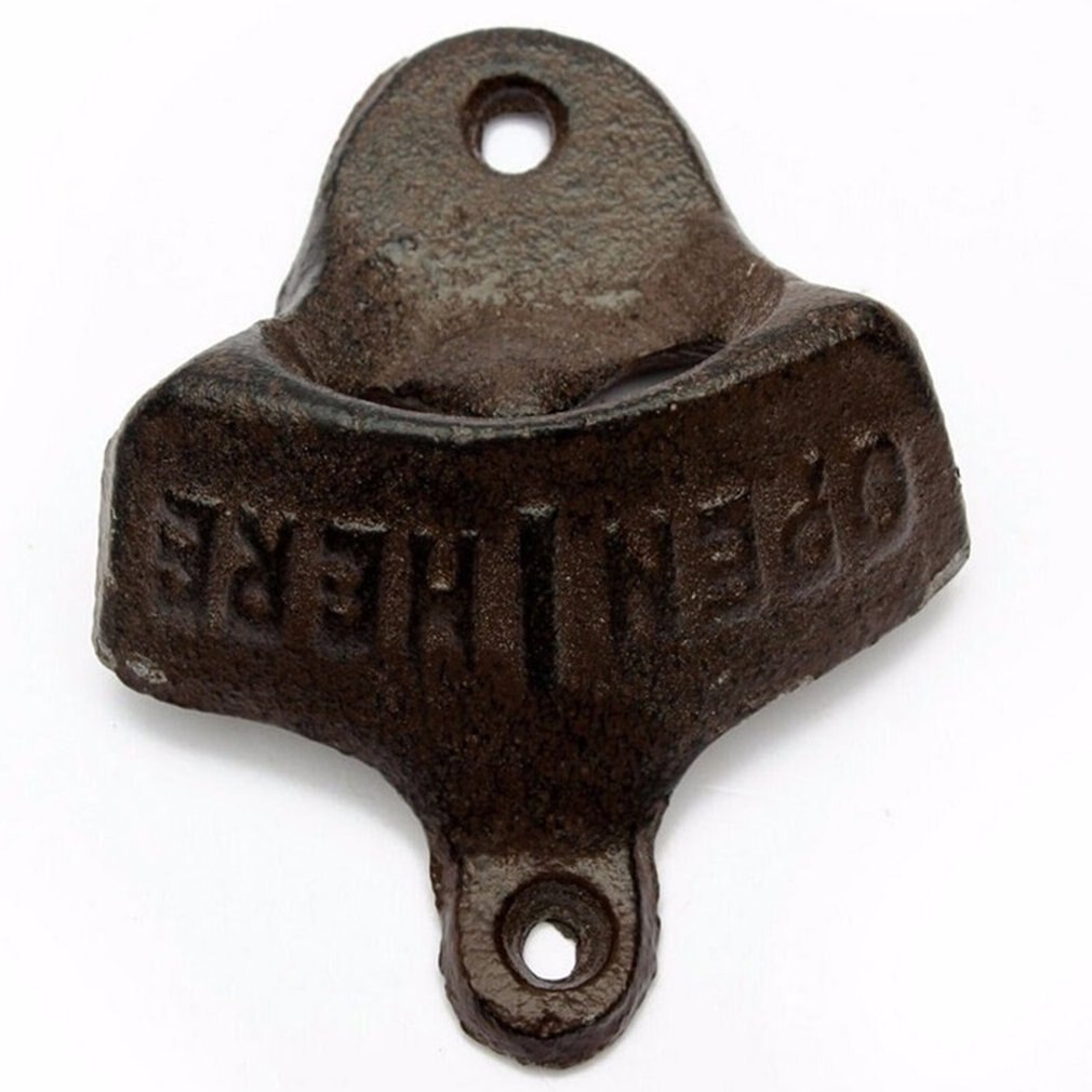 Wall Mount Beer Bottle Opener Antique Style Cola Soda Glass Cap Opener Zinc Alloy Wall Corkscrew Kitchen Gadgets Accessories