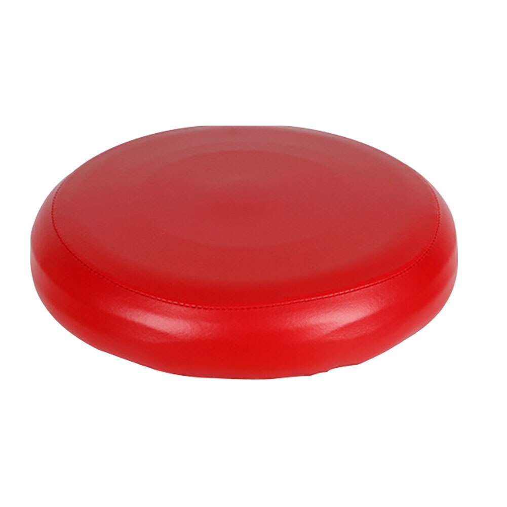 Housse de coussin de siège élastique rond en cuir PU, pour Salon, petit tabouret, extensible, couleur unie, protection de chaise, hôtel, maison: Rouge