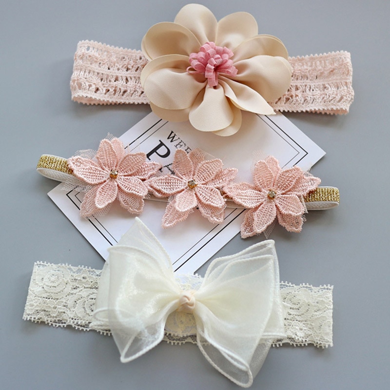 Diadema para bebé con lazos de corona bandas para el pelo niños, diademas para niña, Princesa, turbante para niños pequeños, accesorios para el cabello para bebé, 3 uds.