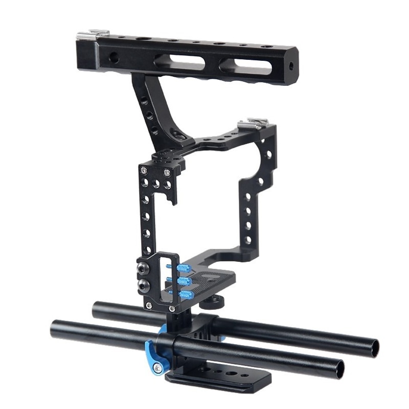 Camera Kooi Bescherming Case Mount Stabilisator en Top Handvat Grip Kooi kit voor Sony A7II A7R A73 A6300 A6000 Panasonic GH4 A9