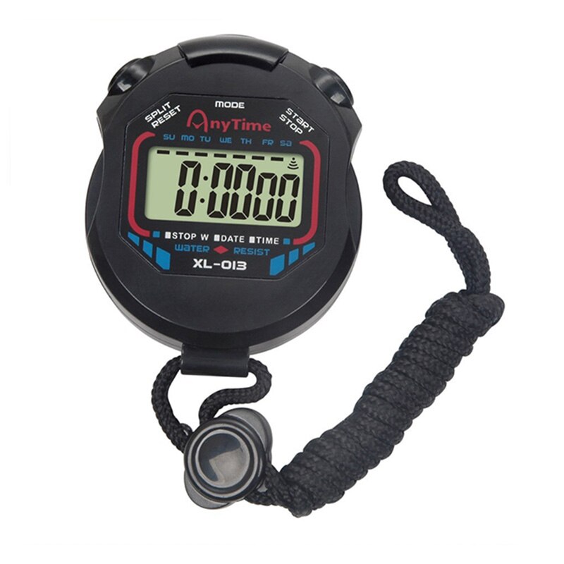 Kitchen Timers Classic Digital Handheld LCD Chronograph Sports Stopwatch Timer Stop Watch With String