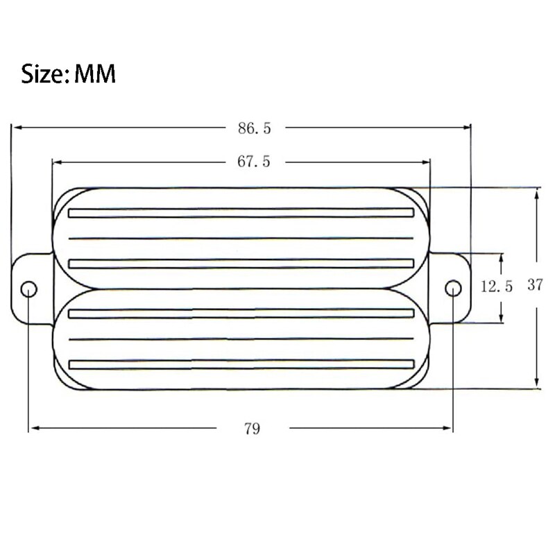 Finest Electric Guitar Dual Rail Pickups 4 Core Wire Copper Base Plate, Red