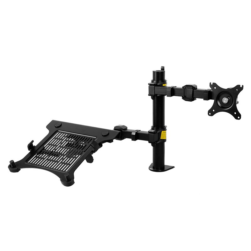 Desktop Freely Standing Laptop Mount & Monitor Mount LCD Arm Desk Stand Fit for 10"-30" Monitor 10"-17" Laptop Max Support 10KG