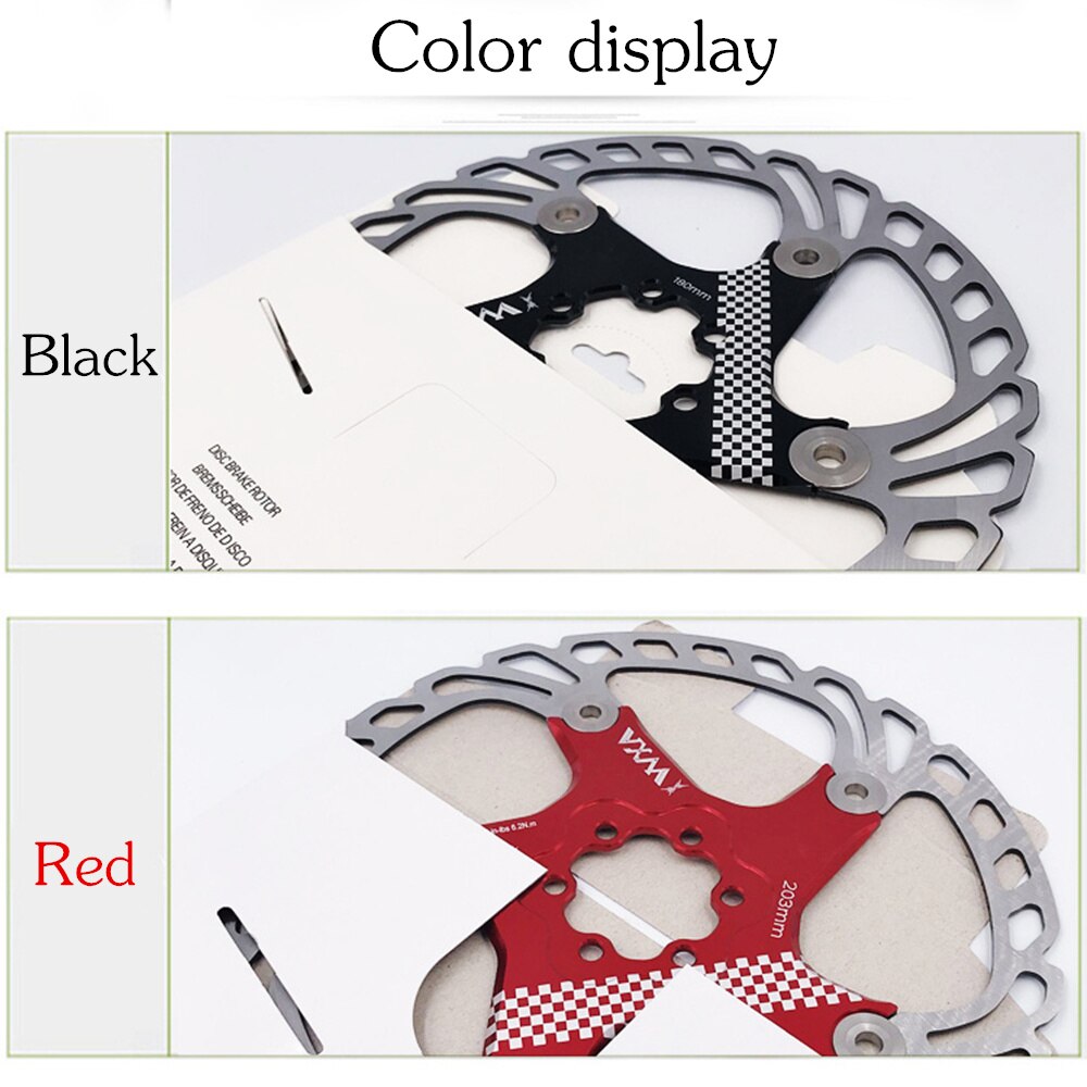 VXM Bicycle Floating brake disc float/ultralight MTB bike brake pads six hole disc rotors 140/160/180/203mm Bicycle parts