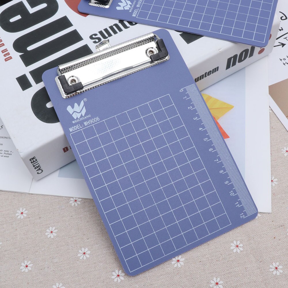 3pcs Writing Clip Board Hanging Menu Order Writing Board Holder for Writing Use A4 (Blue)