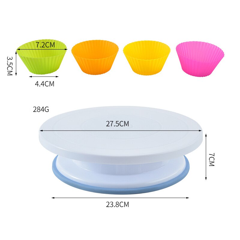 151pcs/set Cake Turntable Set Multifunction Cake Decorating Tool Kit Anti-skid Round Cake Stand Pastry Fondant Tool Baking Tools